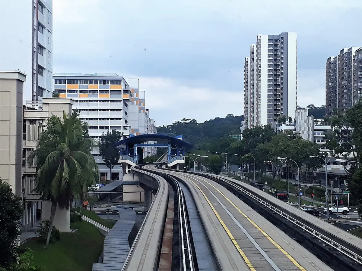 Keat Hong station on the Bukit Panjang LRT, about five minutes on foot from Sol Acres
