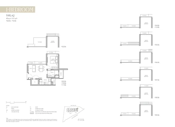 8@Bt — floor plan A2, 1 Bedroom, D21
