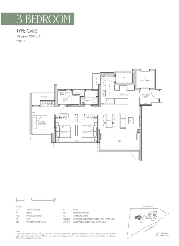 8@Bt — floor plan C4(p), 3 Bedroom, D21