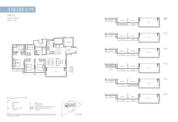 8@Bt — floor plan D1, 4 Bedroom, D21