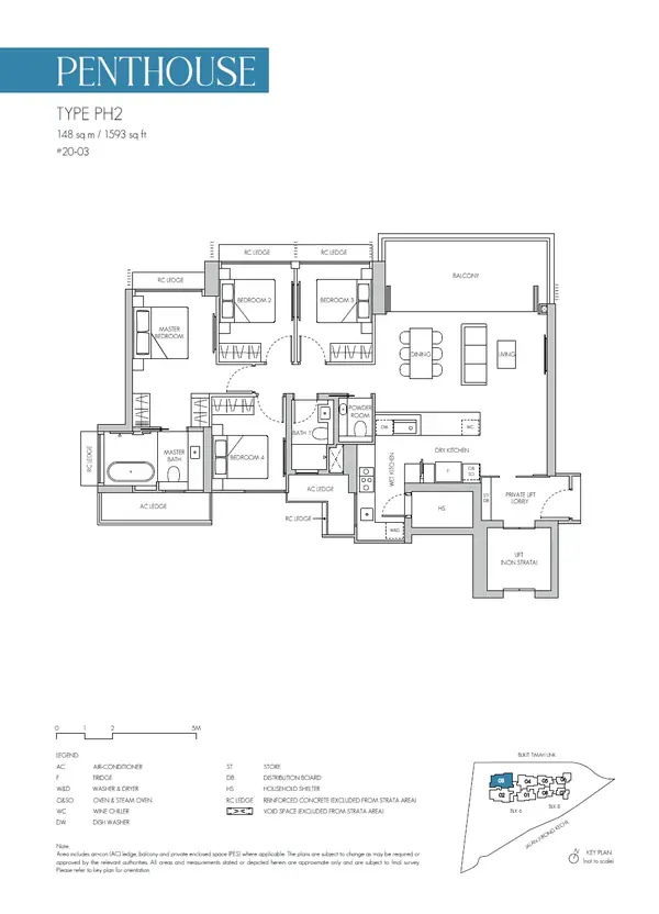 8@Bt — floor plan PH2, Penthouse, D21