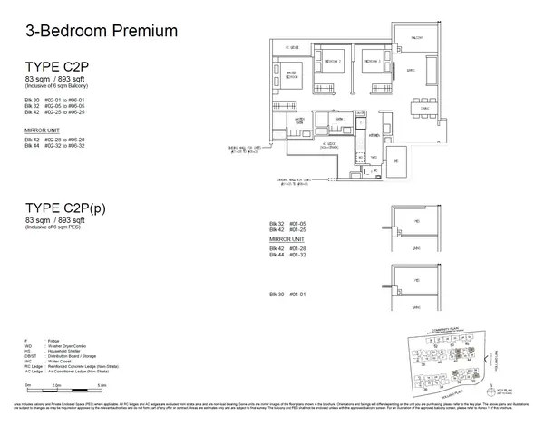 Amberwood at Holland — floor plan C2P, 3 Bedroom Premium, D10
