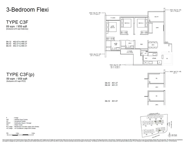 Amberwood at Holland — floor plan C3F, 3 Bedroom Flexi, D10