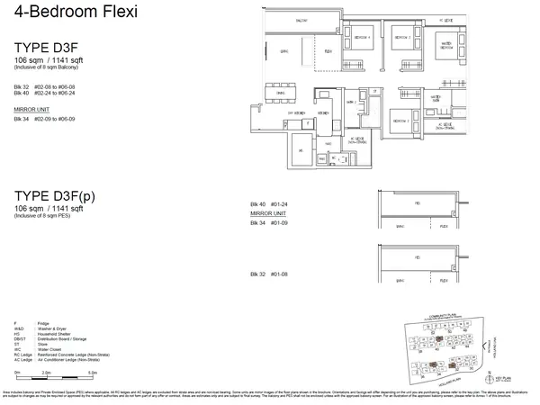 Amberwood at Holland — floor plan D3F, 4 Bedroom Flexi, D10
