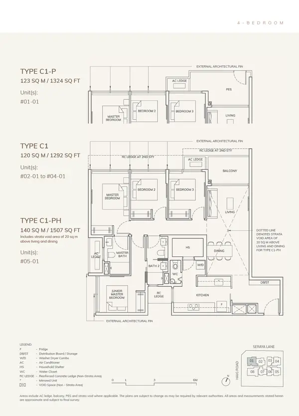 Ardor Residence — floor plan C1-P, 4 Bedroom, D15