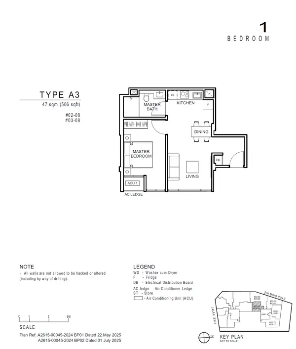 Artisan 8 — floor plan A3, 1 Bedroom, D20