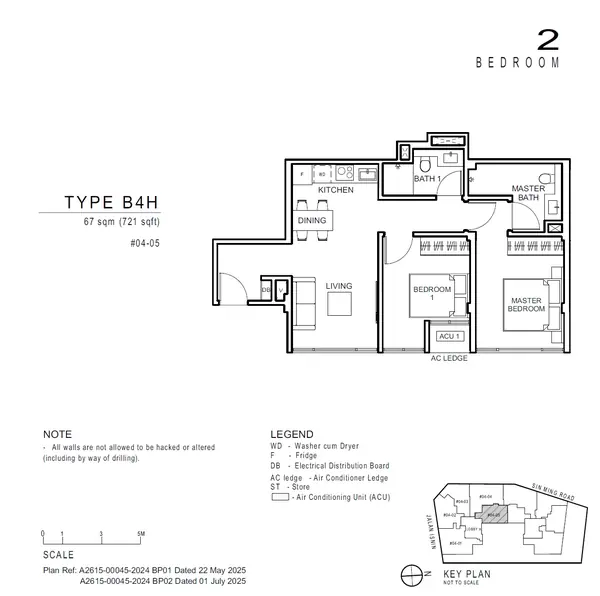 Artisan 8 — floor plan B4H, 2 Bedroom, D20