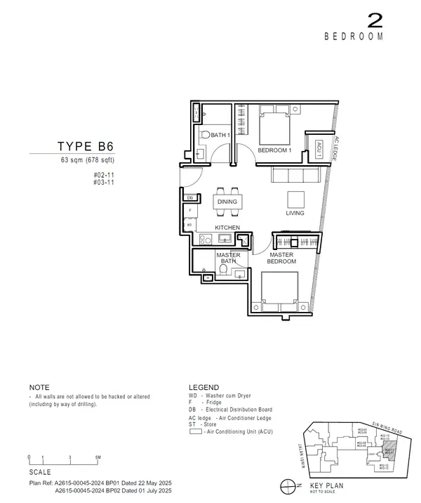 Artisan 8 — floor plan B6, 2 Bedroom, D20