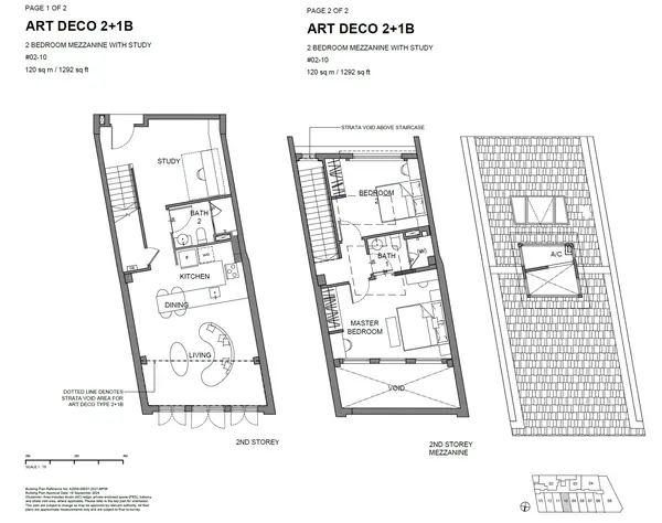 Atlassia — floor plan ART DECO 2 +1B, 2 + 1 Bedroom, D15