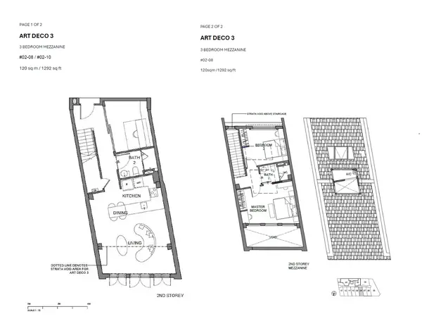 Atlassia — floor plan ART DECO 3, 3 Bedroom Mezzanine, D15