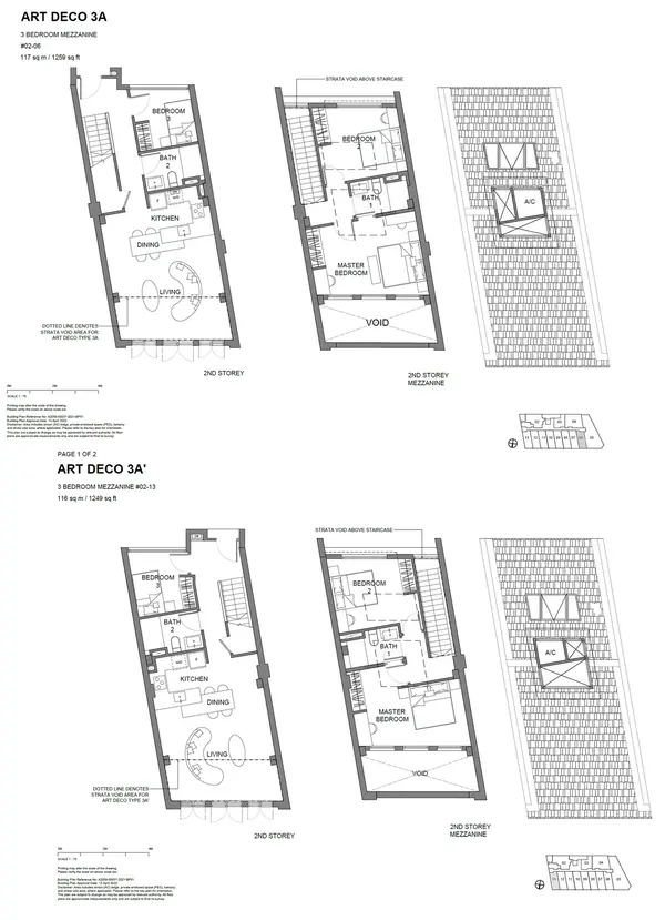 Atlassia — floor plan ART DECO 3A, 3 Bedroom, D15