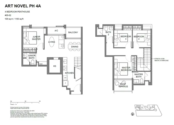 Atlassia — floor plan ART NOVEL PH4A, 4 Bedroom, D15