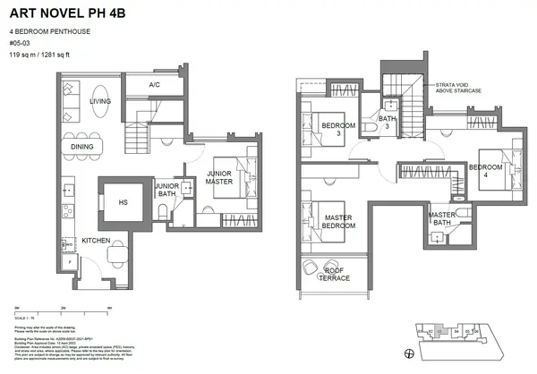 Atlassia — floor plan ART NOVEL PH4B, 4 Bedroom, D15