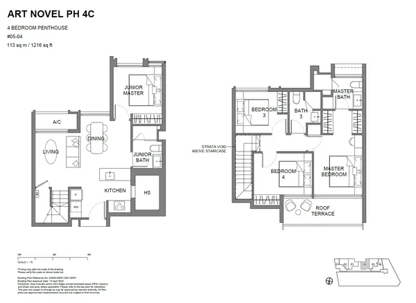 Atlassia — floor plan ART NOVEL PH4C, 4 Bedroom, D15