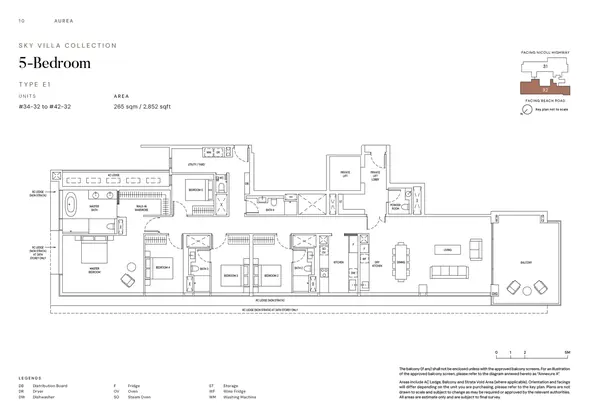 Aurea — floor plan E1, 5 Bedroom, D07