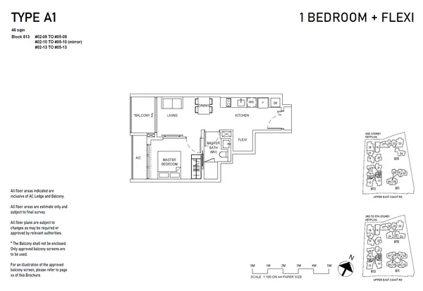 Bagnall Haus — floor plan A1, 1 Bedroom + Flexi, D16
