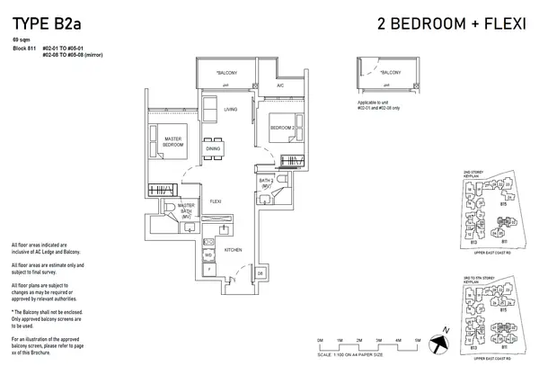 Bagnall Haus — floor plan B2a, 2 Bedroom + Flexi, D16
