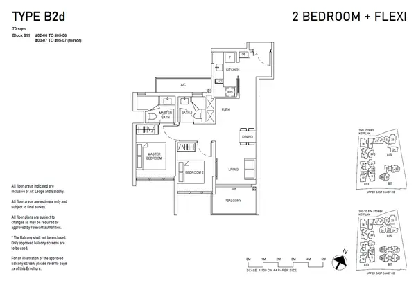 Bagnall Haus — floor plan B2d, 2 Bedroom + Flexi, D16