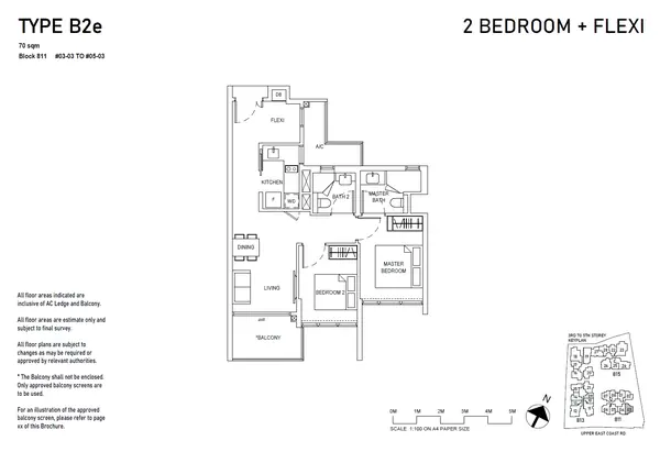 Bagnall Haus — floor plan B2e, 2 Bedroom + Flexi, D16