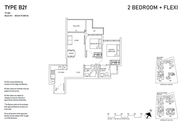 Bagnall Haus — floor plan B2f, 2 Bedroom + Flexi, D16