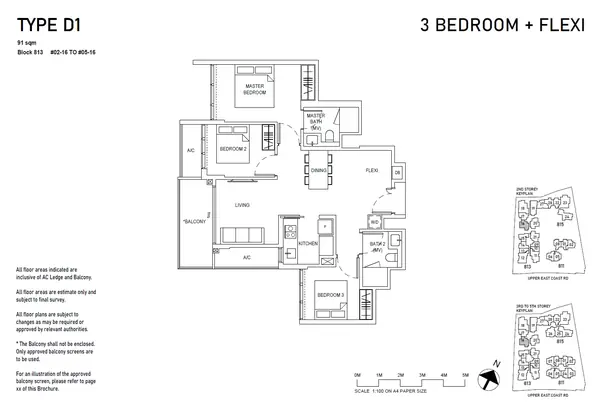 Bagnall Haus — floor plan D1, 3 Bedroom + Flexi, D16