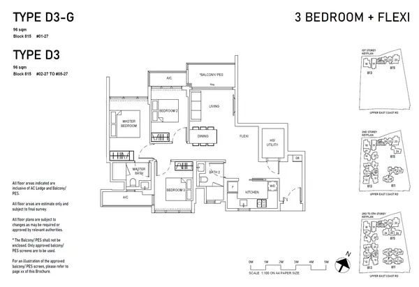 Bagnall Haus — floor plan D3, 3 Bedroom + Flexi, D16
