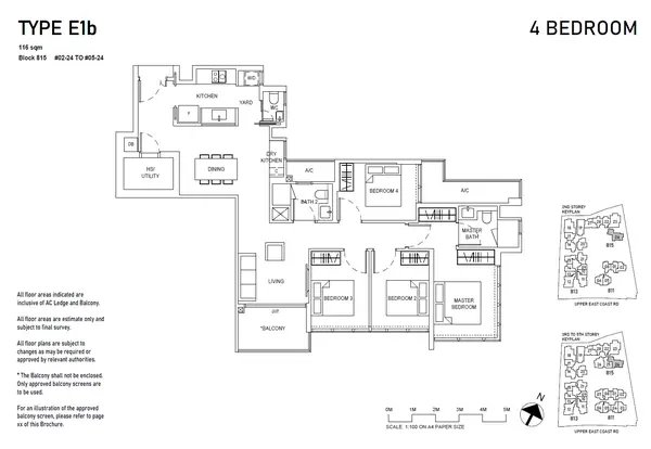 Bagnall Haus — floor plan E1b, 4 Bedroom, D16
