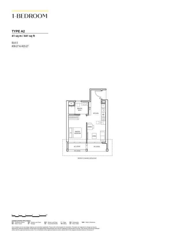 Canninghill Piers — floor plan A2, 1 Bedroom, D06