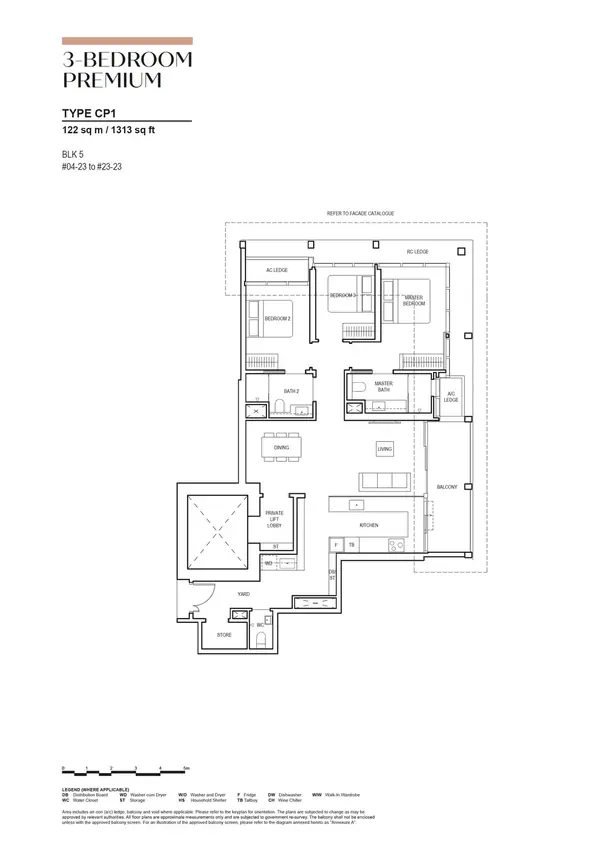 Canninghill Piers — floor plan CP1, 3 Bedroom Premium, D06