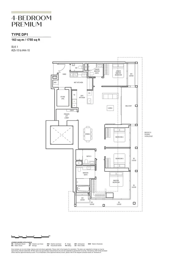 Canninghill Piers — floor plan DP1, 4 Bedroom Premium, D06