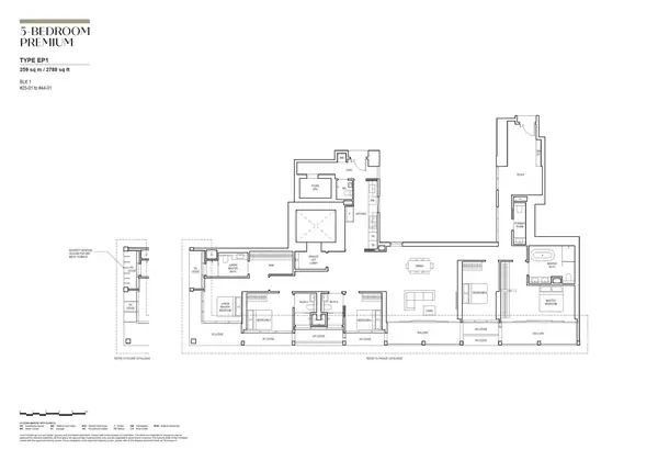 Canninghill Piers — floor plan EP1, 5 Bedroom Premium, D06