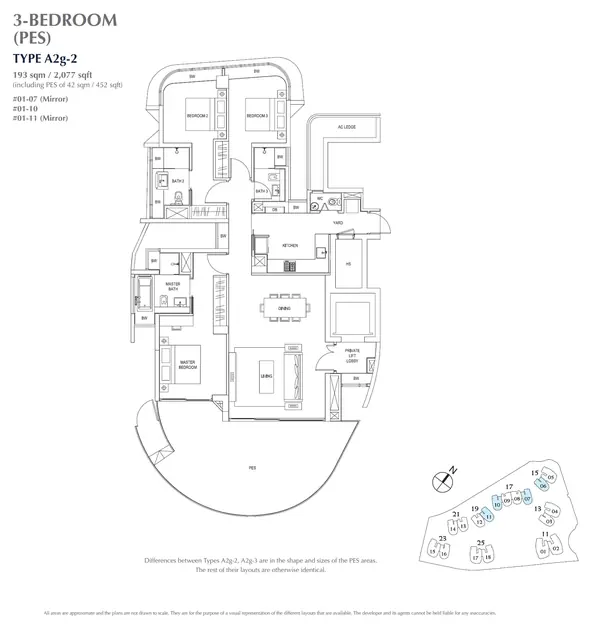 Cape Royale — floor plan A2g-2, 3 Bedroom, D04