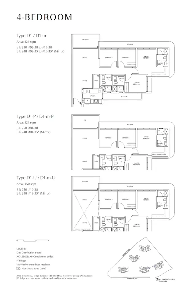 Chuan Park — floor plan D1, 4 Bedroom, D19