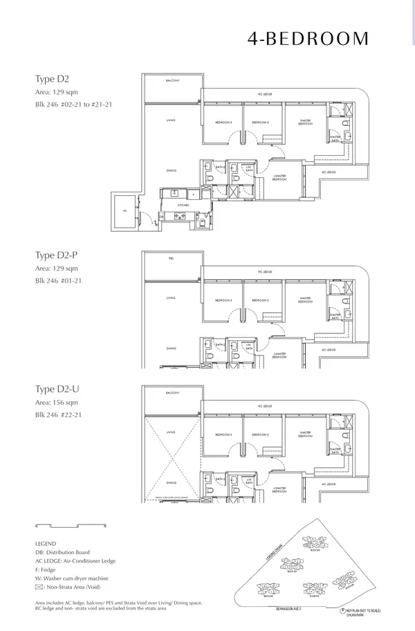 Chuan Park — floor plan D2-P, 4 Bedroom, D19