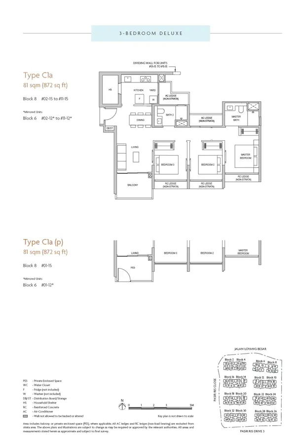 Coastal Cabana — floor plan C1a, 3 Bedroom Deluxe, D17