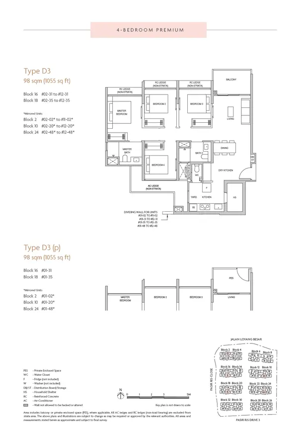 Coastal Cabana — floor plan D3, 4 Bedroom Premium, D17