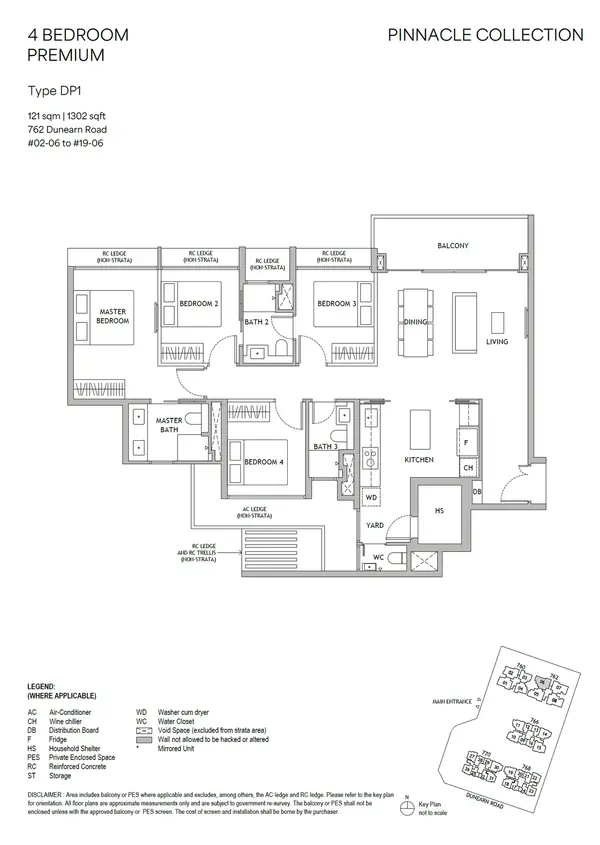 Dunearn House — floor plan DP1, 4 Bedroom Premium, D11
