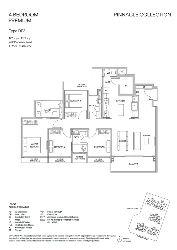 Dunearn House — floor plan DP2, 4 Bedroom Premium, D11