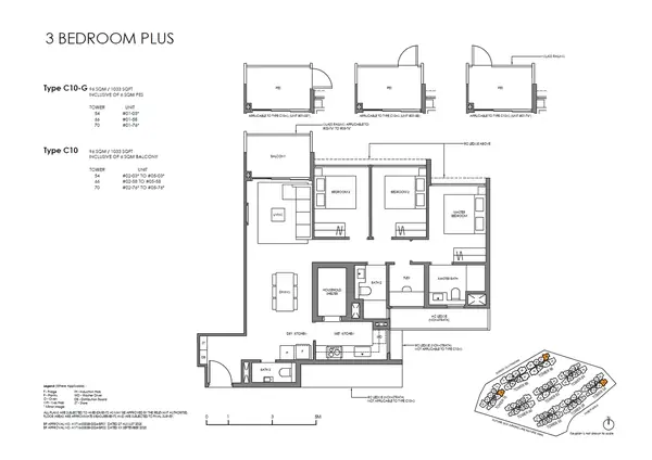 Faber Residence — floor plan C10, 3 Bedroom (Plus), D05