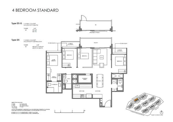 Faber Residence — floor plan D5, 4 Bedroom (Standard), D05