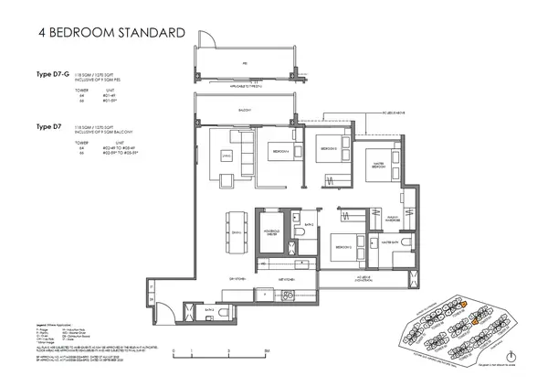 Faber Residence — floor plan D7, 4 Bedroom (Standard), D05