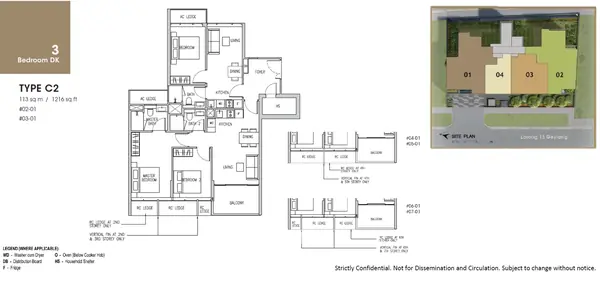 Gems Ville — floor plan C2, 3 Bedroom DK, D14