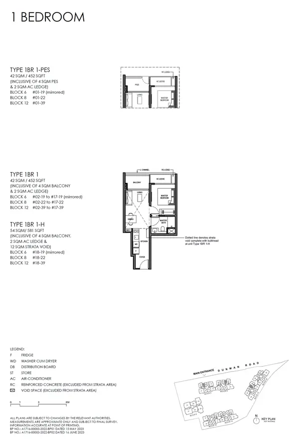 Grand Dunman — floor plan 1BR 1, 1 Bedroom (luxury), D15