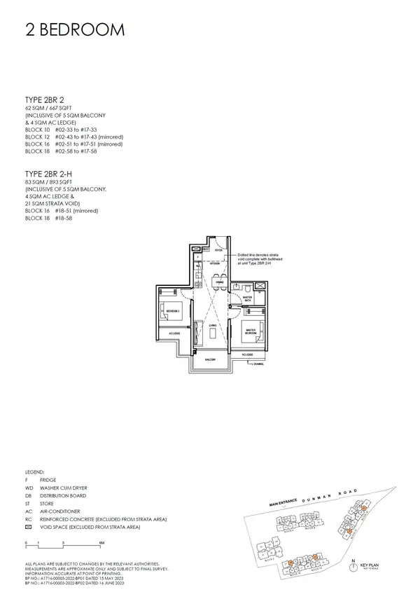 Grand Dunman — floor plan 2BR 2, 2 Bedroom (luxury), D15