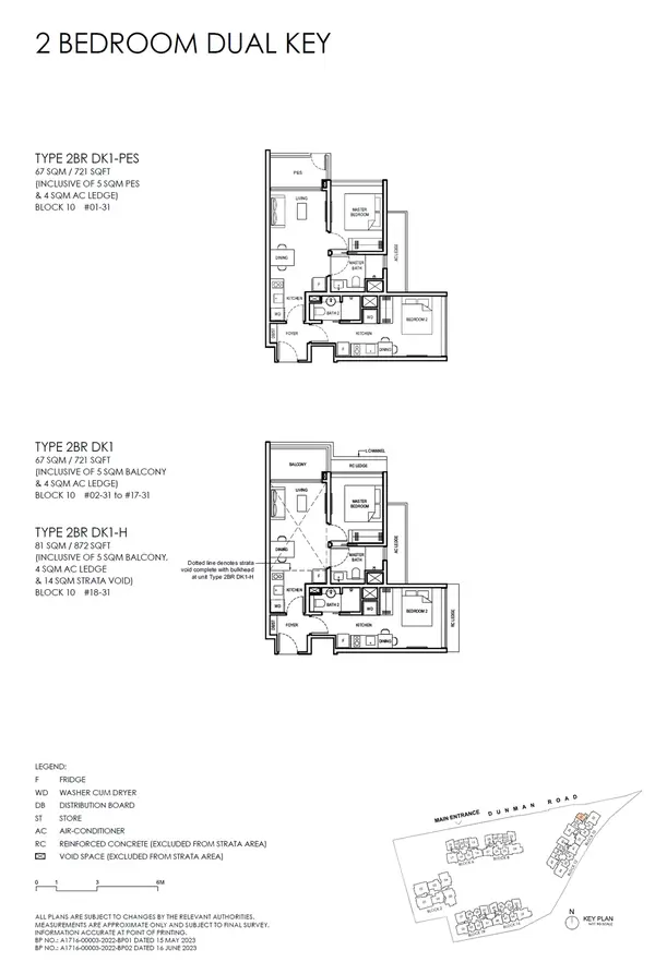 Grand Dunman — floor plan 2BR DK1, 2 Bedroom Dual KEY (luxury), D15