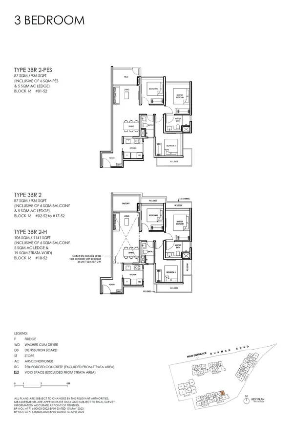 Grand Dunman — floor plan 3BR 2, 3 Bedroom (luxury), D15