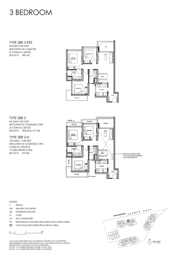 Grand Dunman — floor plan 3BR 3, 3 Bedroom (luxury), D15