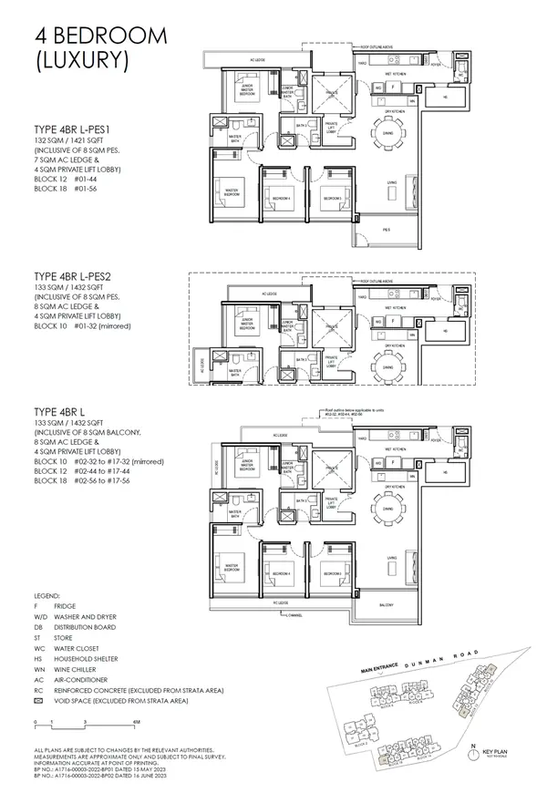 Grand Dunman — floor plan 4BR L-PES1, 4 Bedroom (luxury), D15