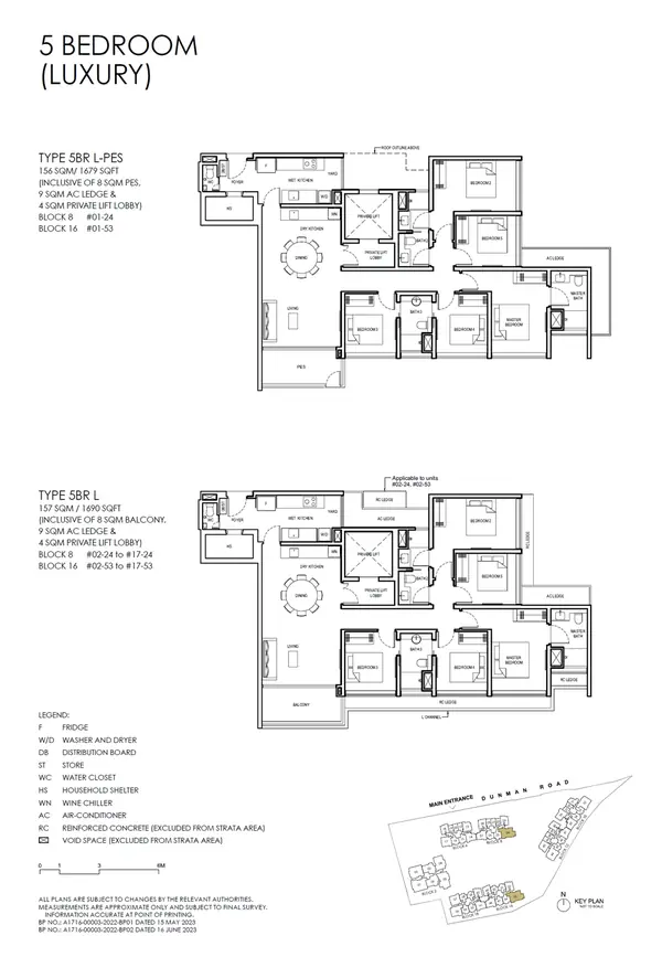 Grand Dunman — floor plan 5BR L, 5 Bedroom (luxury), D15