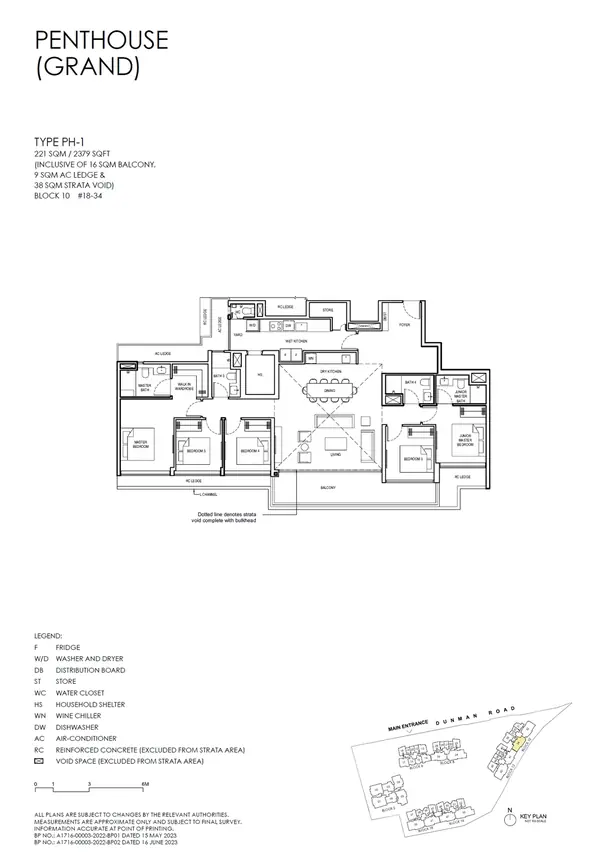 Grand Dunman — floor plan PH-1, Penthouse (grand), D15